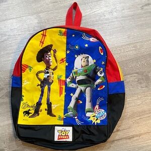 RARE 90s Vintage Disney Toy Story Woody & Buzz Kids Backpack